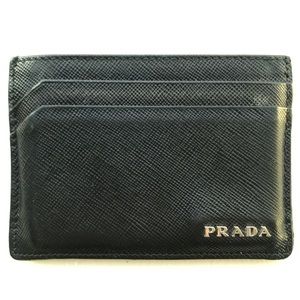 Men’s black Prada card holder